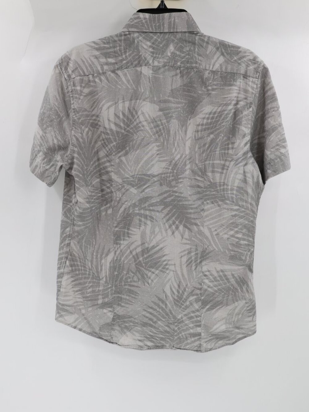 Reiss Shirt men large slim fit cotton linen Floral Button Up short sleeve casual - Picture 7 of 11